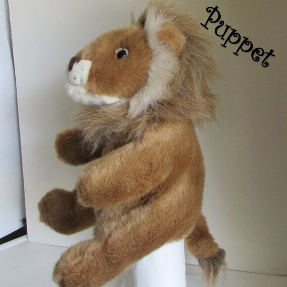 LION HAND PUPPET Lined 11" (Full Body) 80% stuffed PLUSH Stuffed Animal - Picture 1 of 12
